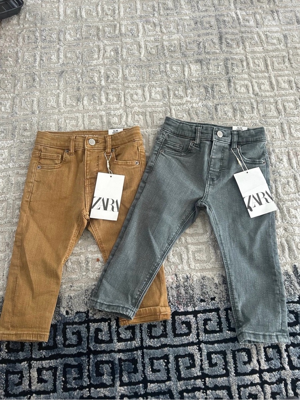 Zara Baby Jeans in Brown and Gray